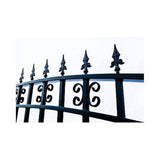 ALEKO St. Louis 18 ft. x 6 ft. Black Steel Single Swing Driveway Fence Gate