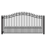 ALEKO St. Louis 18 ft. x 6 ft. Black Steel Single Swing Driveway Fence Gate