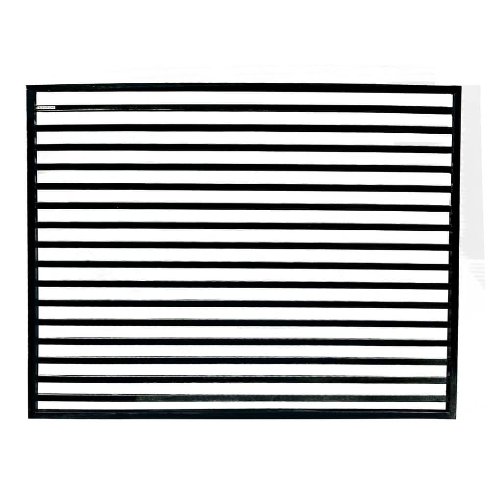 ALEKO 19 ft. x 6 ft. Black Steel Dual Swing Driveway Gate Milan Style 14 ft. with Pedestrian Gate 5 ft. Fence Gate