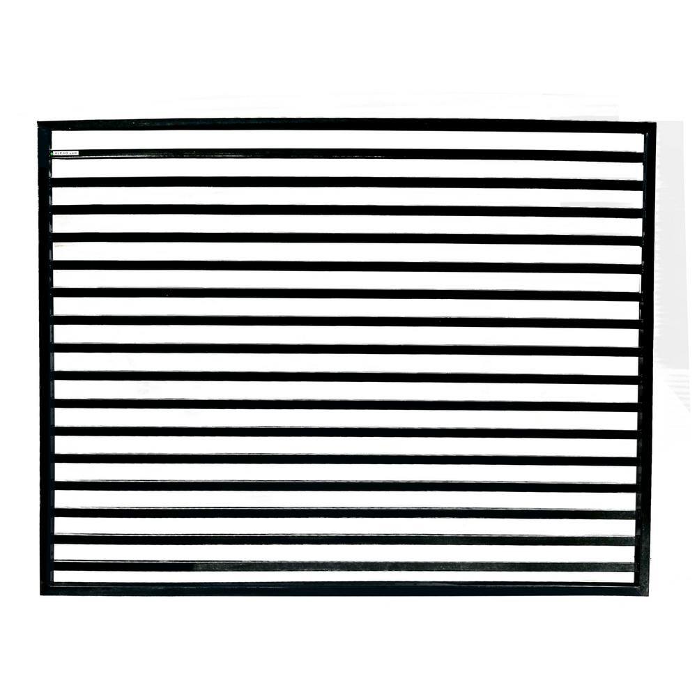 ALEKO 23 ft. x 6 ft. Black Steel Dual Swing Driveway Gate Milan Style 18 ft. with Pedestrian Gate 5 ft. Fence Gate