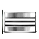 ALEKO 8 ft x 5 ft Barcelona Series Black Metal Iron Fence Gate Panel
