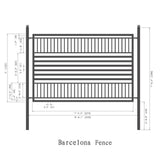 ALEKO 16 ft. x 5 ft. Barcelona Style Security Fence Panels Steel Fence Kit 2-Panel Gate Fence