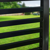 ALEKO 16 ft. x 5 ft. Florence Style Security Fence Panels Steel Fence Kit 2-Panel Gate Fence