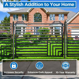 ALEKO 16 ft. x 5 ft. Florence Style Security Fence Panels Steel Fence Kit 2-Panel Gate Fence