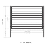 ALEKO 8 ft. x 5 ft. Milan Style Security Fence Panels Steel Fence Kit 2-Panel Gate Fence