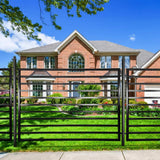 ALEKO 8 ft. x 5 ft. Milan Style Security Fence Panels Steel Fence Kit 2-Panel Gate Fence