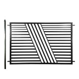 ALEKO 16 ft. x 5 ft. Sofia Style Security Fence Panels Steel Fence Kit 2-Panel Gate Fence