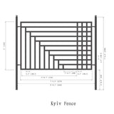 ALEKO Kyiv Style 5 ft. x 8 ft. Black Iron Fence Panel