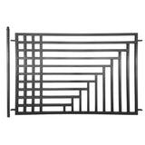 ALEKO Kyiv Style 5 ft. x 8 ft. Black Iron Fence Panel