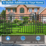 ALEKO Kyiv Style 5 ft. x 8 ft. Black Iron Fence Panel
