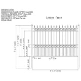 ALEKO London Style 5 ft. x 8 ft. Black Iron Fence Panel