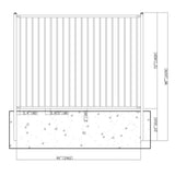 ALEKO Lyon Style 6 ft. x 8 ft. Black Unassembled Steel Fence Panel