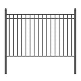 ALEKO Madrid 5 ft. x 8 ft. Black Iron Fence Panel