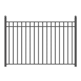 ALEKO Madrid 5 ft. x 8 ft. Black Iron Fence Panel