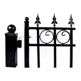 ALEKO 8 ft. x 3.5 in. x 3.5 in. Steel Gate Post for Dual Swing Driveway Gates (Set of 2)