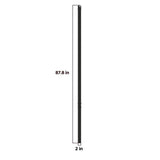 ALEKO Fence Post for 5.5 x 5 Ft. DIY Fence Kits - 7.3 Ft. - Black
