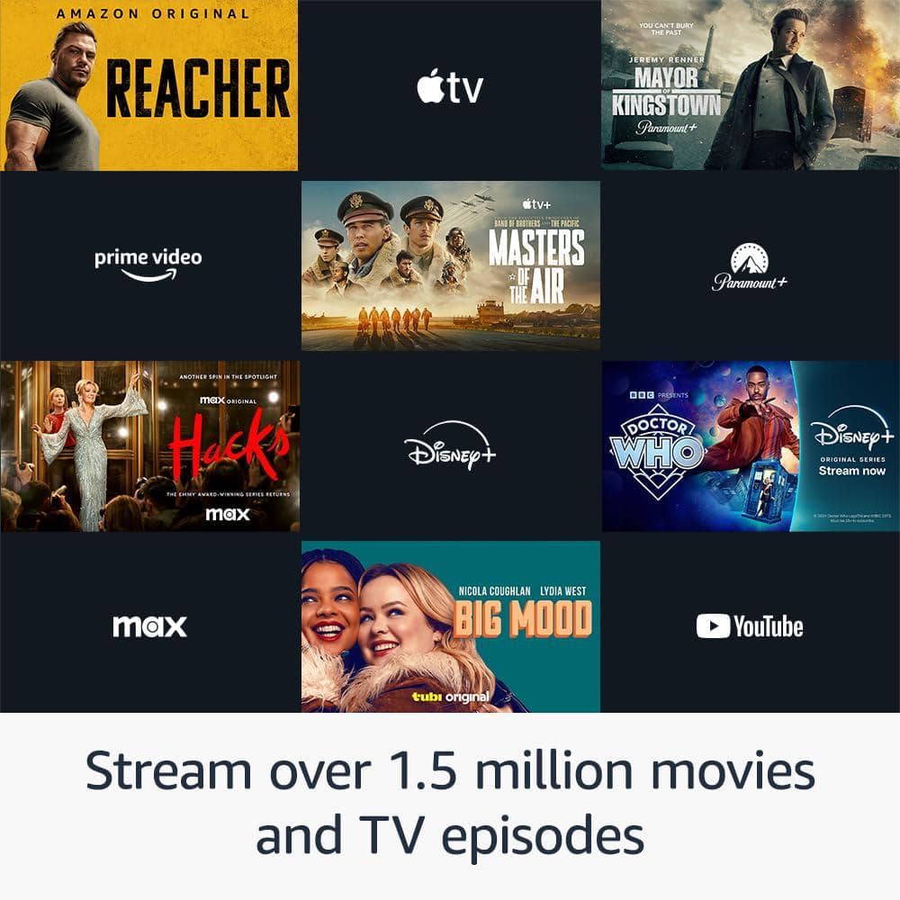 Amazon Fire TV Stick 4K streaming device, includes support for Wi-Fi 6, Dolby Vision/Atmos, free & live TV