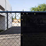 AMGO 6 ft. H x 10 ft. W Black Fence Outdoor Privacy Screen with Black Edge Bindings and Grommets