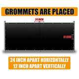 AMGO 6 ft. H x 10 ft. W Black Fence Outdoor Privacy Screen with Black Edge Bindings and Grommets