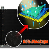 AMGO 6 ft. H x 10 ft. W Black Fence Outdoor Privacy Screen with Black Edge Bindings and Grommets