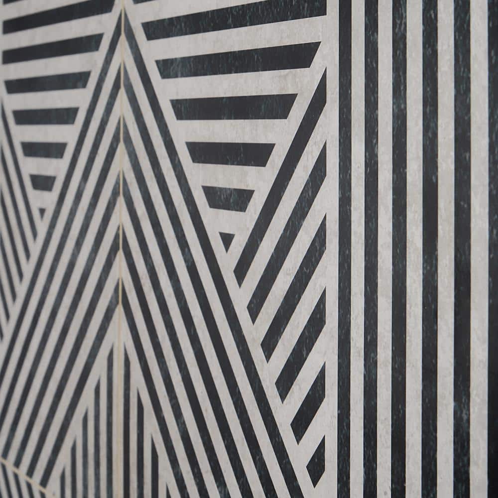 Astoria Black and White 24 in. x 24 in. Matte Porcelain Floor and Wall Tile (4 Pieces, 15.49 sq. ft./Case)