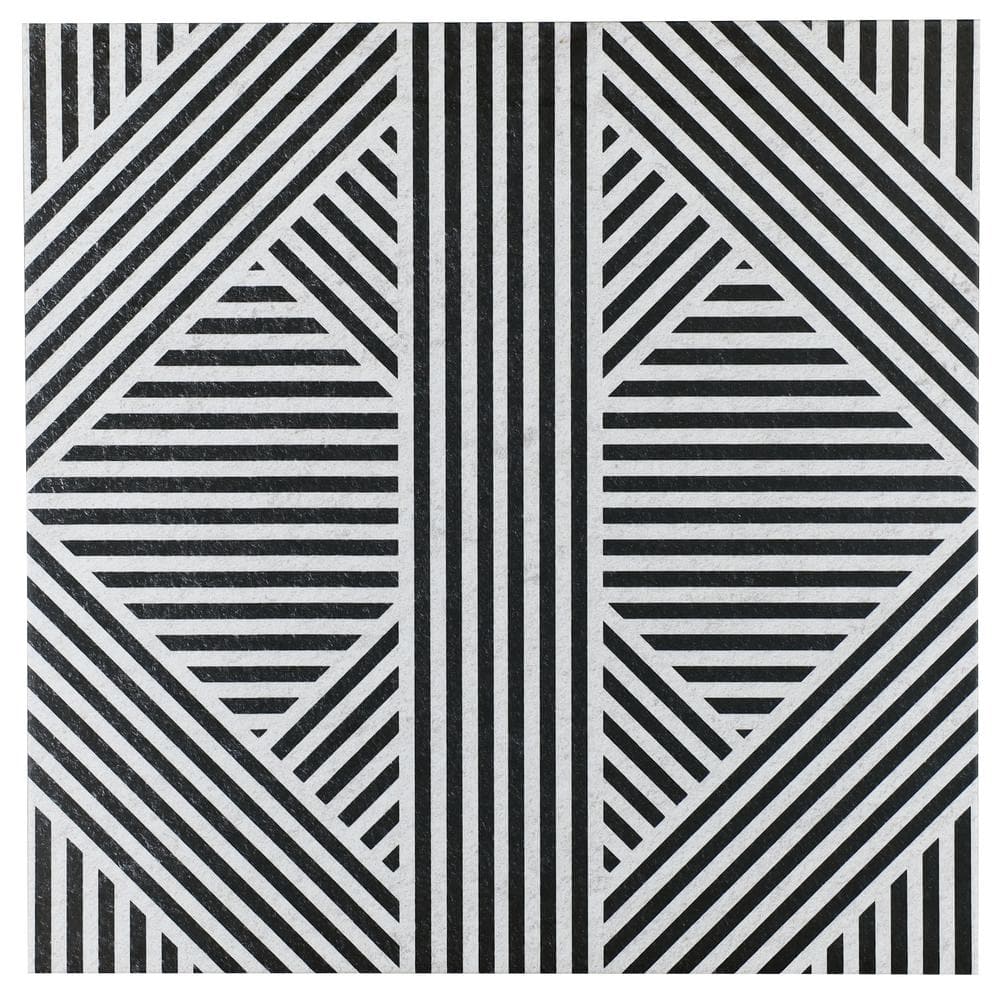 Astoria Black and White 24 in. x 24 in. Matte Porcelain Floor and Wall Tile (4 Pieces, 15.49 sq. ft./Case)