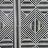 Astoria Black and White 24 in. x 24 in. Matte Porcelain Floor and Wall Tile (4 Pieces, 15.49 sq. ft./Case)