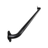 Angel Sar 4 ft. Matte Black Metal Industrial Pipe Wall Handrail, Pipe Barn Door Pull Handle for Indoor and Outdoor Deck Hand Rail