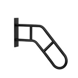 Angel Sar 1.9 ft. Matte Black Metal 1-Step to 3-Step Handrail Outdoor Steps Wall Mount for Kids, Elderly, Pregnant Women, Disabled