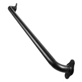 Angel Sar 3 ft. Matte Black Metal Industrial Pipe Wall Handrail, Pipe Barn Door Pull Handle for Indoor and Outdoor Deck Hand Rail
