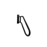 Angel Sar 2.17 ft. Black Metal 1-3 Step Handrail, Outdoor Steps Wall Mount for Kids, Elderly, Pregnant Women, Disabled