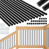 Angel Sar 26 in. Deck Balusters, Hollow Round Aluminum Balusters for Deck Railing (101-Pack)