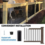 Angel Sar 26 in. Deck Balusters, Hollow Round Aluminum Balusters for Deck Railing (101-Pack)