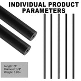 Angel Sar 26 in. Deck Balusters, Hollow Round Aluminum Balusters for Deck Railing (101-Pack)