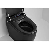 ANGELES HOME Black Smart Bidet Toilet with Heated Seat and Auto Flush