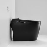 ANGELES HOME Black Smart Bidet Toilet with Heated Seat and Auto Flush