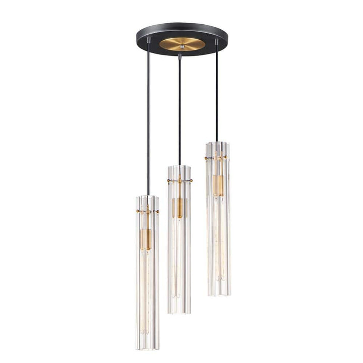 Maxim Lighting Flambeau 3-Light Brown Pendant Chandelier