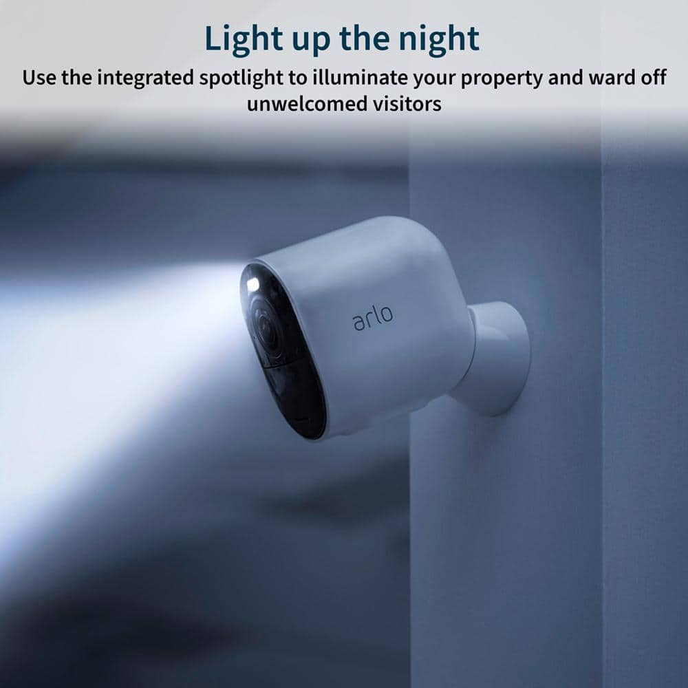 Arlo Ultra 2 Spotlight Camera - Wireless, 4K Video and HDR, Color Night Vision, 2-Way Audio, Add-on Camera Only, Black