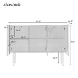 47 in. W x 17 in. D x 37 in. H in Black Particle Board Assemble Upper Pantry Kitchen Cabinet with Gold Metal Legs