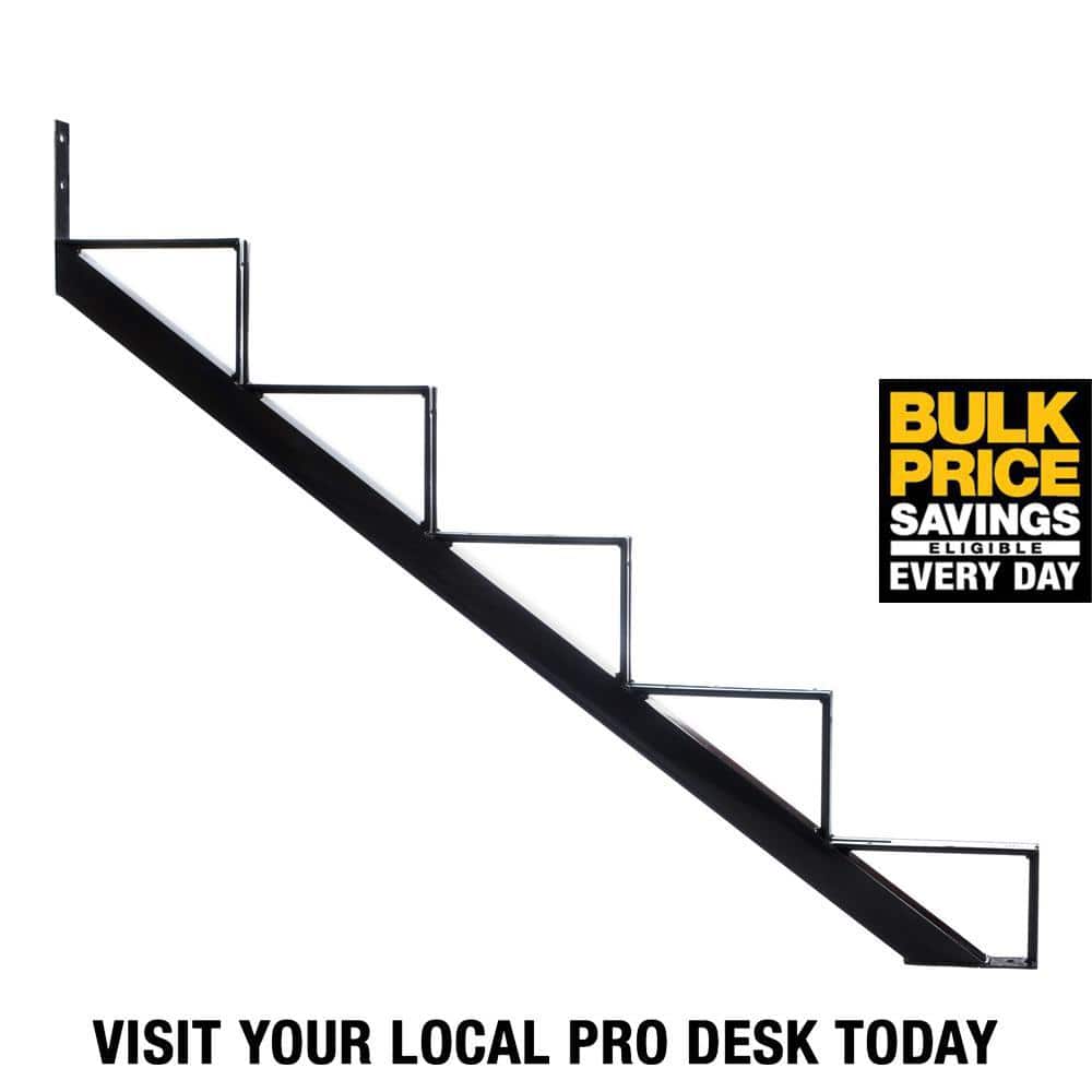 Pylex 5-Steps Steel Stair Stringer black 7-1/2 in. x 10-1/4 in. (Includes 1 Stair Stringer)