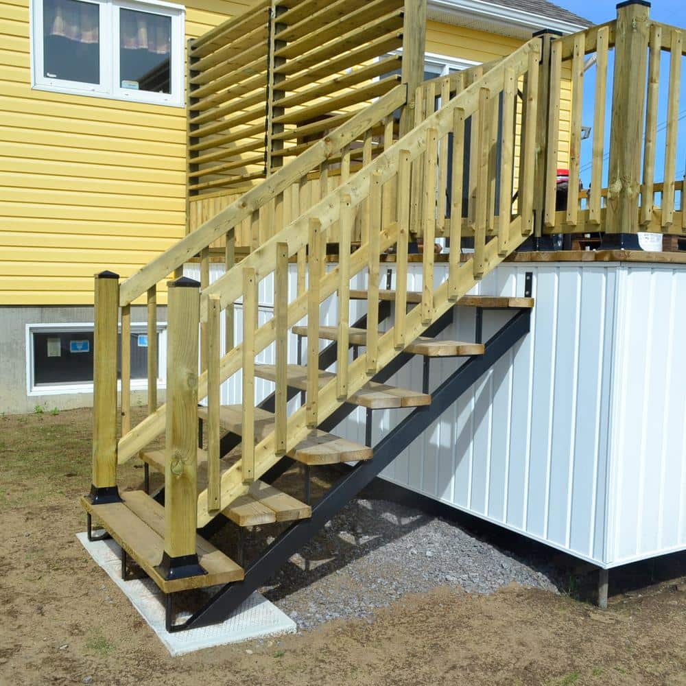Pylex 6-Steps Steel Stair Stringer black 7-1/2 in. x 10-1/4 in. (Includes 1 Stair Stringer)