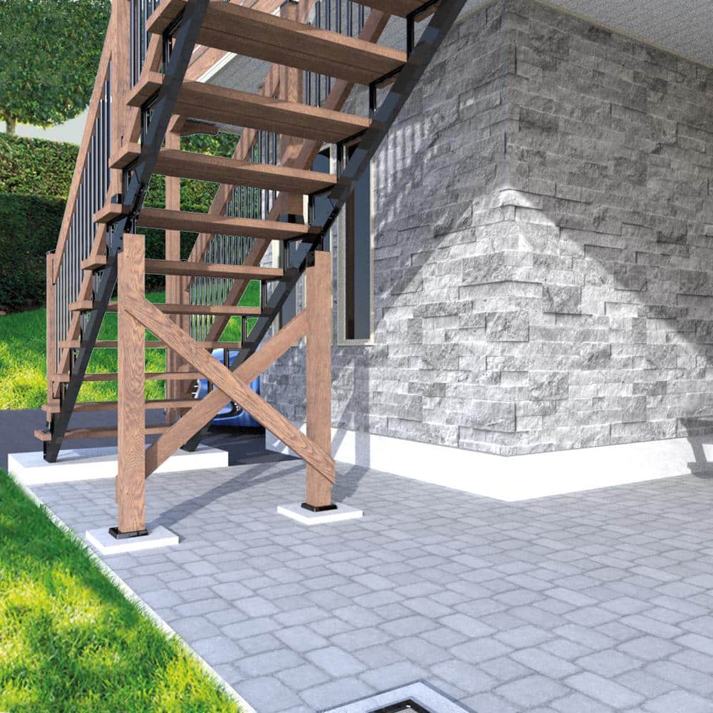 Pylex Connector for Steel Stair Stringer black (Includes 1 Connector for Stair Stringer)
