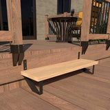 Pylex 7-1/2 in. x 10-1/4 in. Metal/Steel 1-Step Stair Stringer Black (Includes 1 Stair Riser)