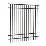 Barrette Outdoor Living Natural Reflections Standard-Duty 6 ft. H x 6 ft. W Black Aluminum Pre-Assembled Fence Panel