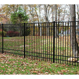 Barrette Outdoor Living Natural Reflections Standard-Duty 6 ft. H x 6 ft. W Black Aluminum Pre-Assembled Fence Panel