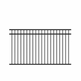 Barrette Outdoor Living Natural Reflections Heavy-Duty 4-1/2 ft. H x 8 ft. W Black Aluminum Pre-Assembled Fence Panel