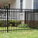 Barrette Outdoor Living Natural Reflections Heavy-Duty 5 ft. H x 8 ft. W Black Aluminum Pre-Assembled Fence Panel