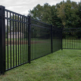 Barrette Outdoor Living 2 in. x 2 in. x 6-7/8 ft. Standard-Duty Black Aluminum Fence Corner Post