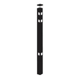 Barrette Outdoor Living 2 in. x 2 in. x 6-7/8 ft. Standard-Duty Black Aluminum Fence Corner Post