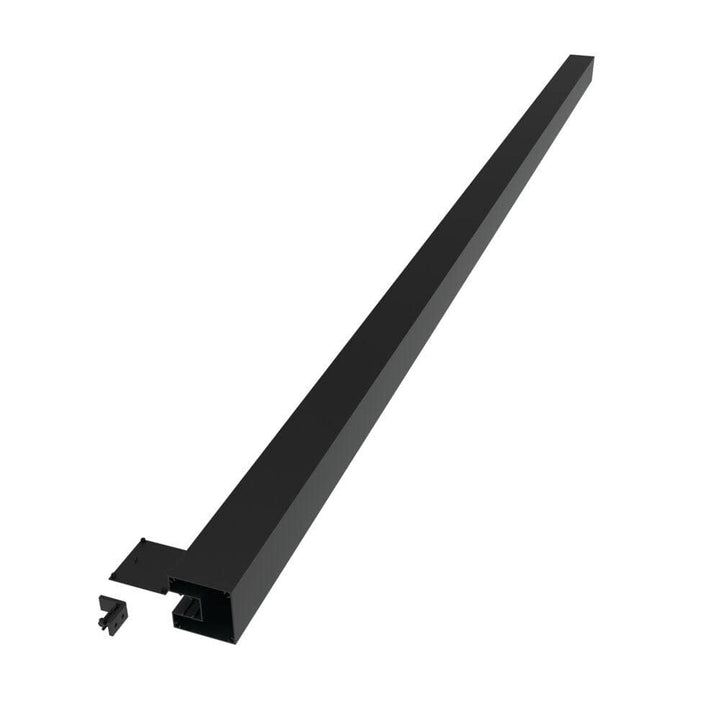 Barrette Outdoor Living 3 in. x 3 in.x 99 in. Mixed Materials Matte Black End Fence Post Kit